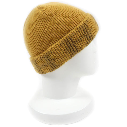 HERMES Knit cap Main: 100% cashmere yellow Women Used Authentic