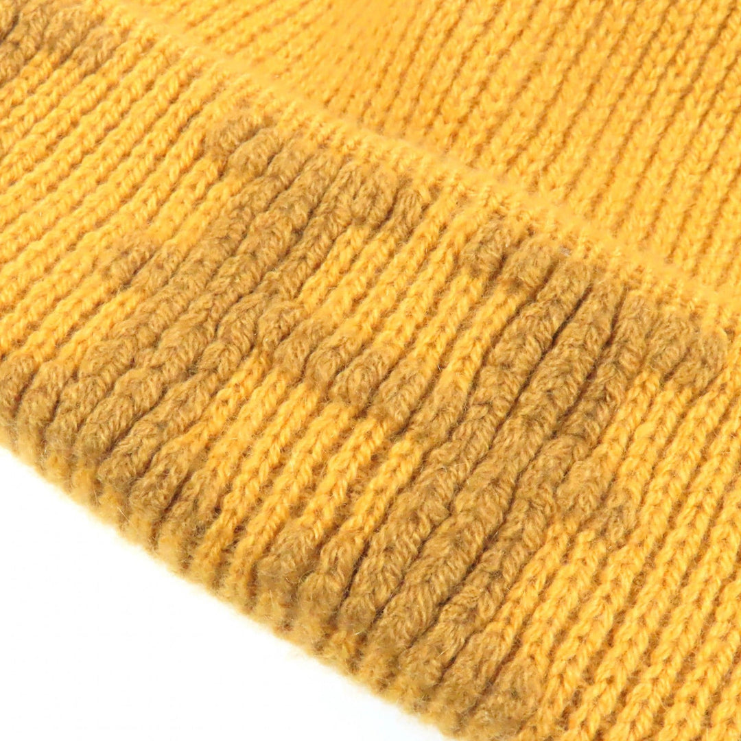 HERMES Knit cap Main: 100% cashmere yellow Women Used Authentic
