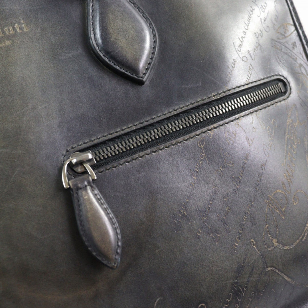 Berluti Briefcase Main: Scritto leather Gray type Anjoul mens Used Authentic