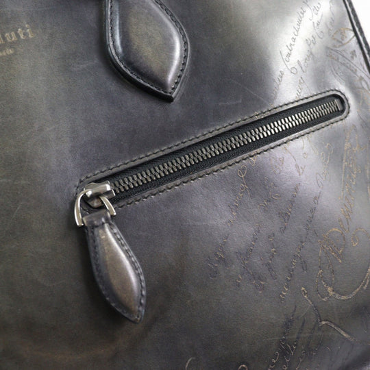 Berluti Briefcase Main: Scritto leather Gray type Anjoul mens Used Authentic
