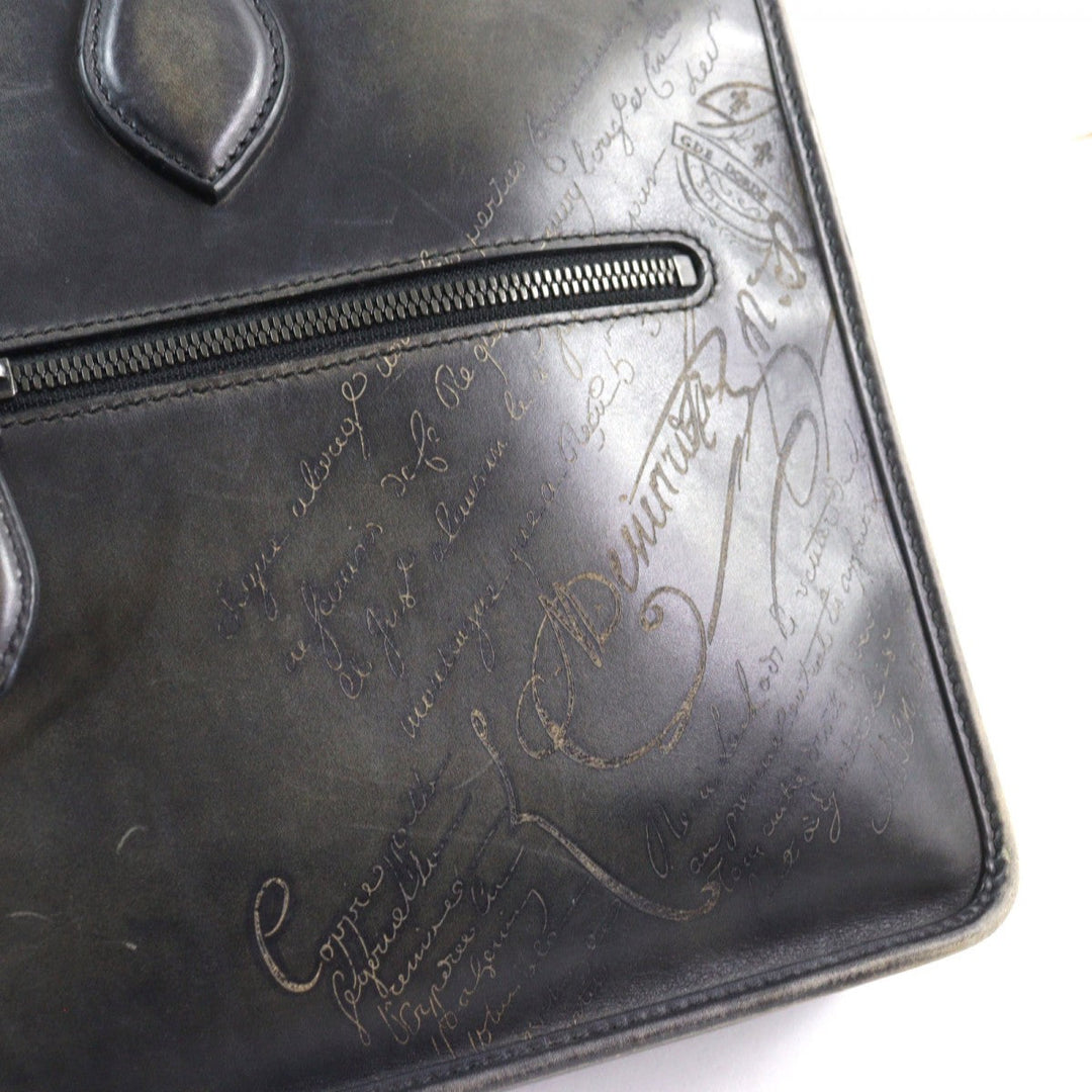 Berluti Briefcase Main: Scritto leather Gray type Anjoul mens Used Authentic