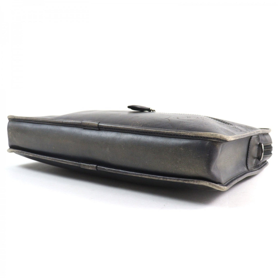 Berluti Briefcase Main: Scritto leather Gray type Anjoul mens Used Authentic