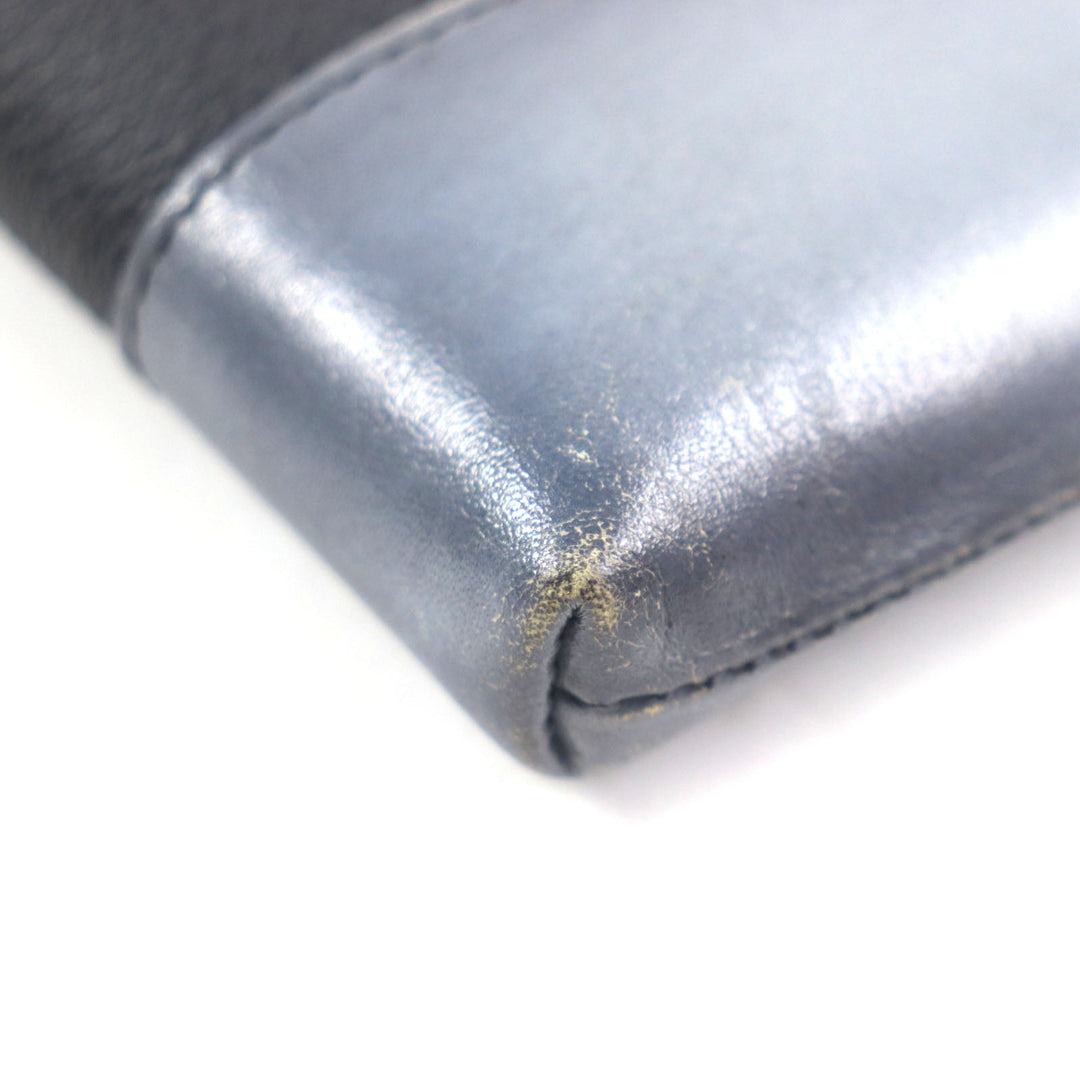 Berluti Clutch bag Main: PVC, Part: Leather Black Blue Gray Nino GM mens Used Authentic