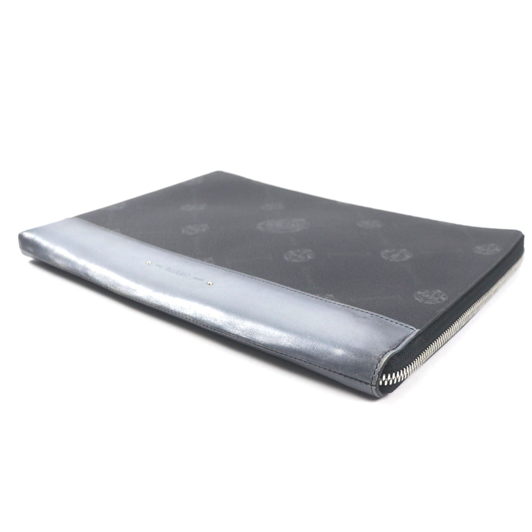 Berluti Clutch bag Main: PVC, Part: Leather Black Blue Gray Nino GM mens Used Authentic