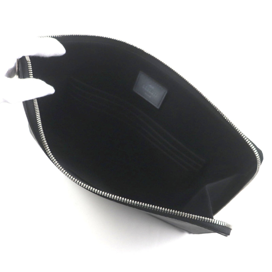 Berluti Clutch bag Main: PVC, Part: Leather Black Blue Gray Nino GM mens Used Authentic