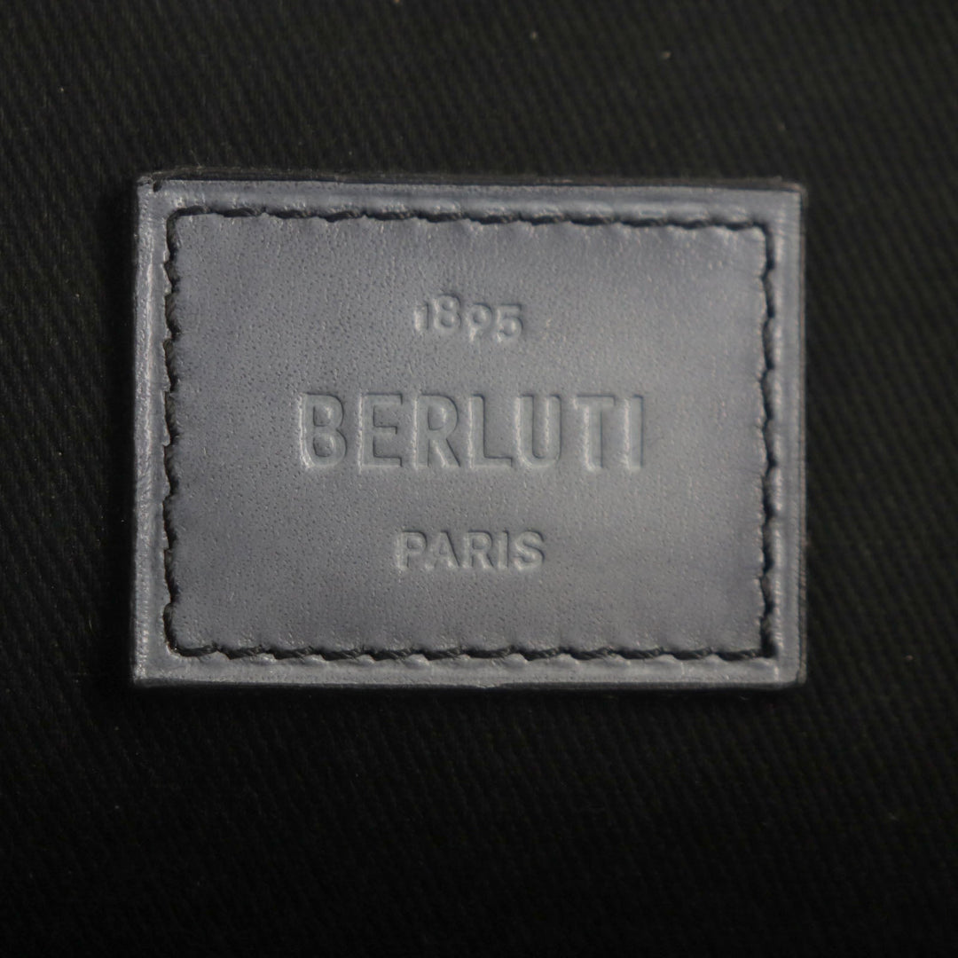 Berluti Clutch bag Main: PVC, Part: Leather Black Blue Gray Nino GM mens Used Authentic
