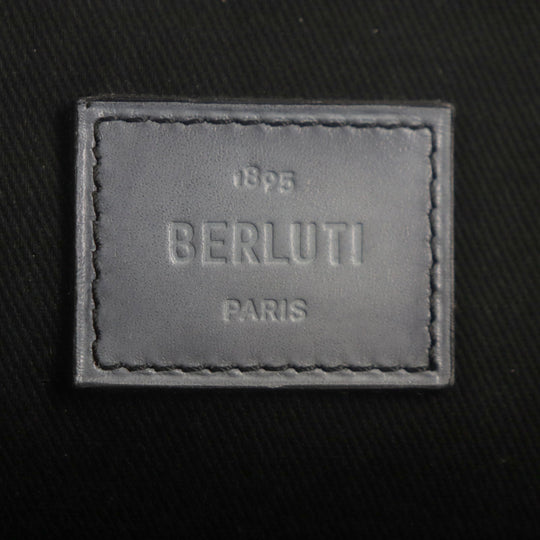 Berluti Clutch bag Main: PVC, Part: Leather Black Blue Gray Nino GM mens Used Authentic