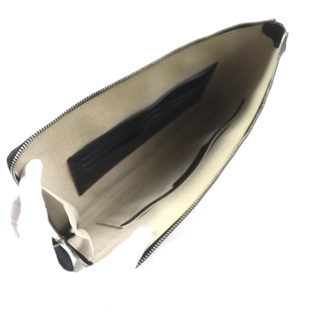 Berluti Clutch bag Main: Venezia calf leather Dark gray Nino GM Scritto Leather Clutch mens Used Authentic