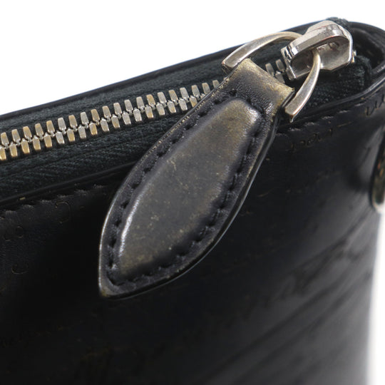 Berluti Clutch bag Main: Venezia calf leather Dark gray Nino GM Scritto Leather Clutch mens Used Authentic