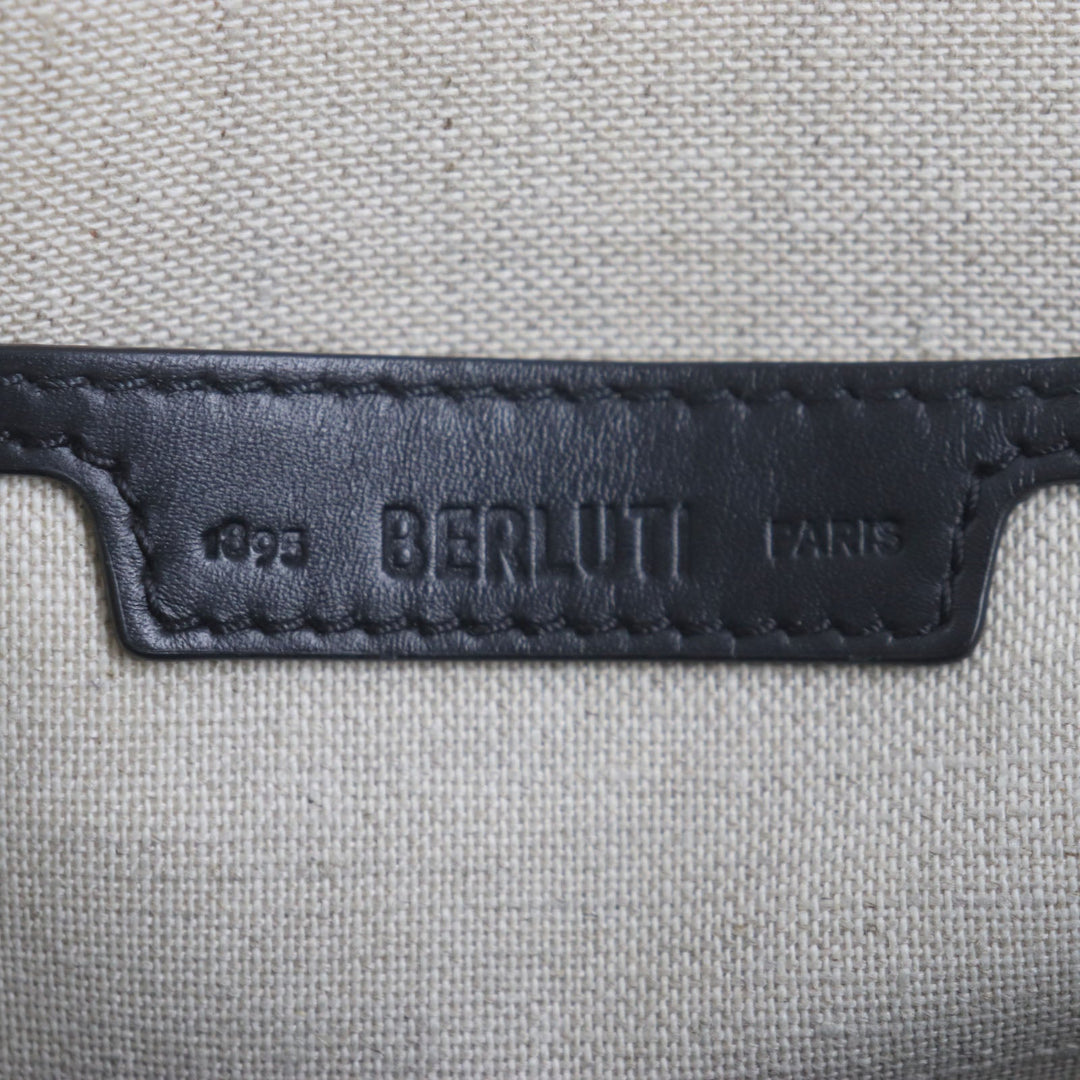 Berluti Clutch bag Main: Venezia calf leather Dark gray Nino GM Scritto Leather Clutch mens Used Authentic
