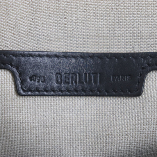 Berluti Clutch bag Main: Venezia calf leather Dark gray Nino GM Scritto Leather Clutch mens Used Authentic