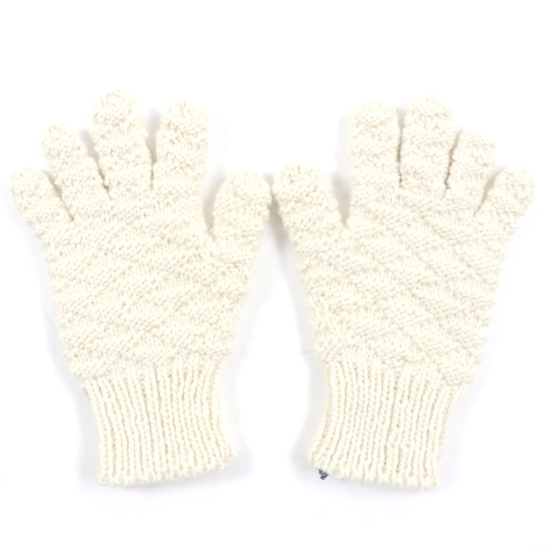 BOTTEGAVENETA gloves 670159 V10K0 Main: 100% wool white mens M Used Authentic