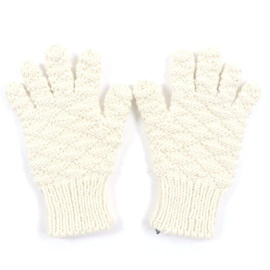 BOTTEGAVENETA gloves 670159 V10K0 Main: 100% wool white mens M Used Authentic