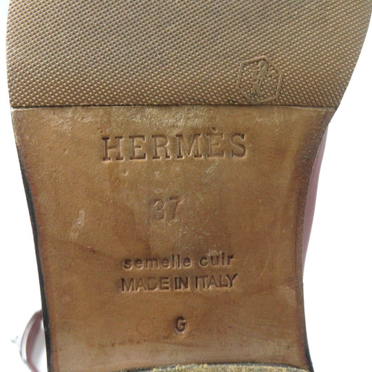HERMES boots Main: Leather Red type Women 37 Used Authentic
