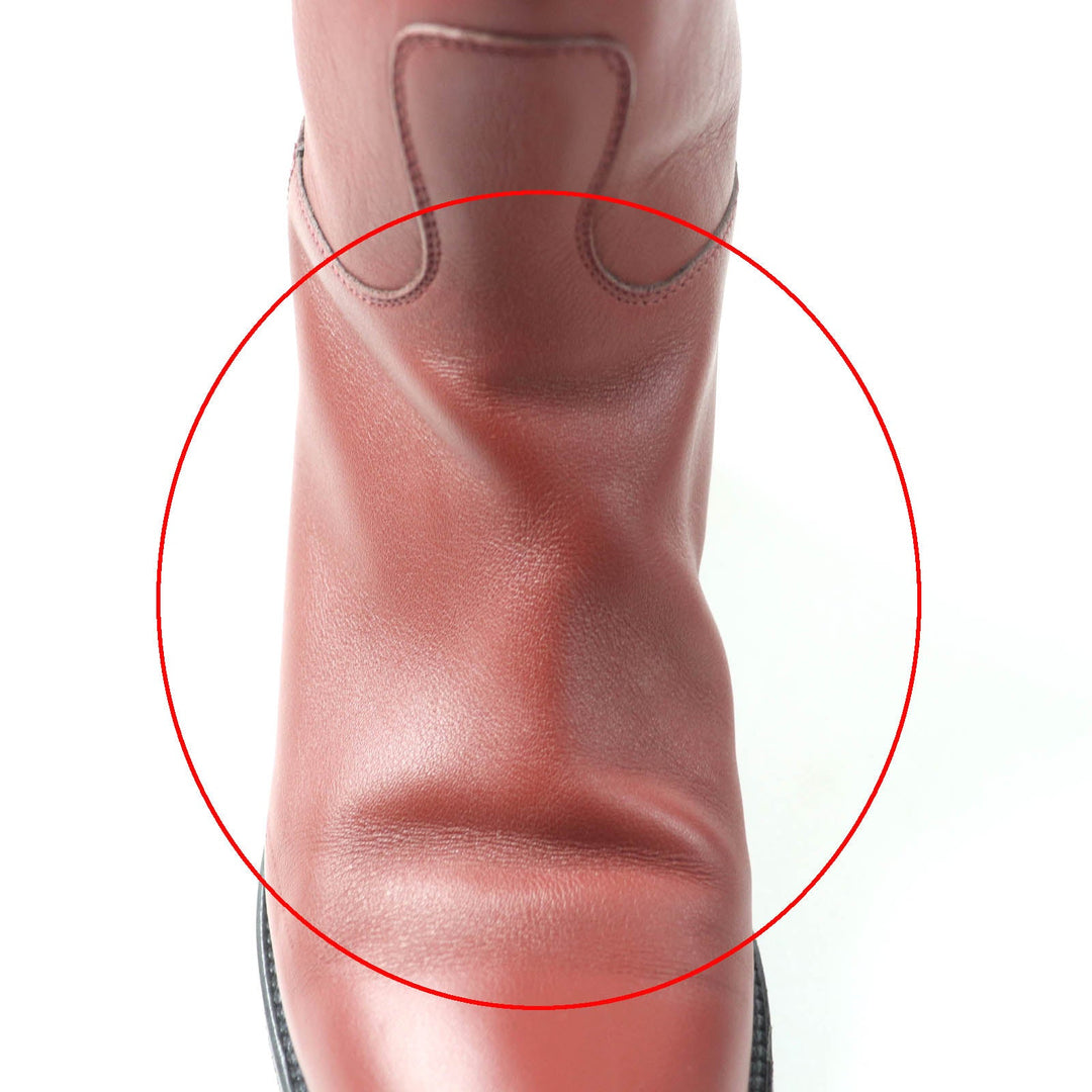 HERMES boots Main: Leather Red type Women 37 Used Authentic