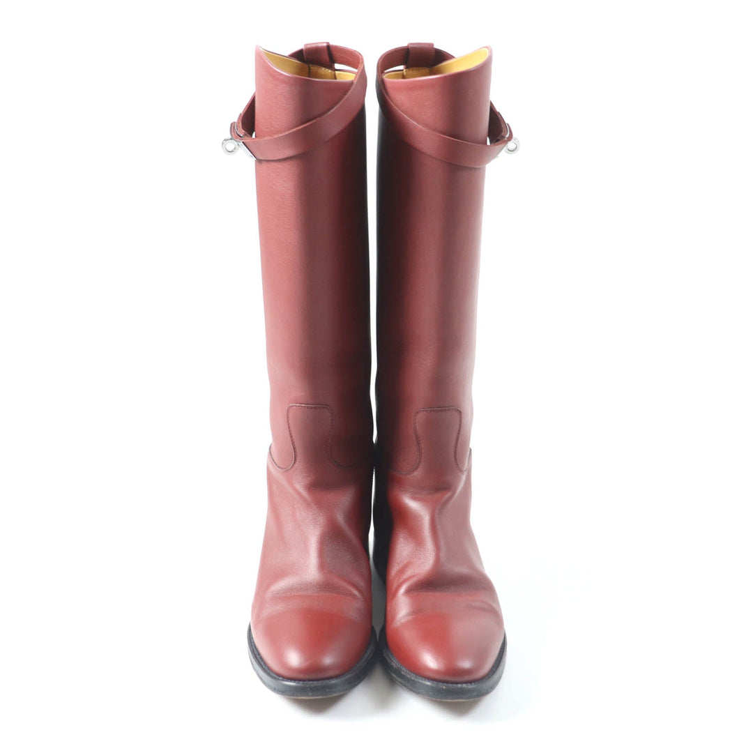 HERMES boots Main: Leather Red type Women 37 Used Authentic