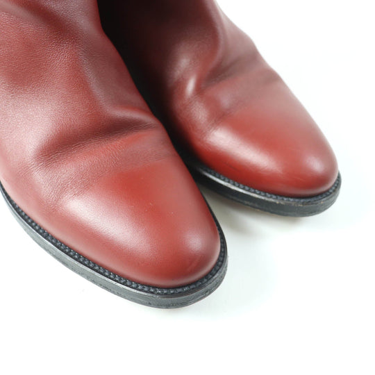 HERMES boots Main: Leather Red type Women 37 Used Authentic