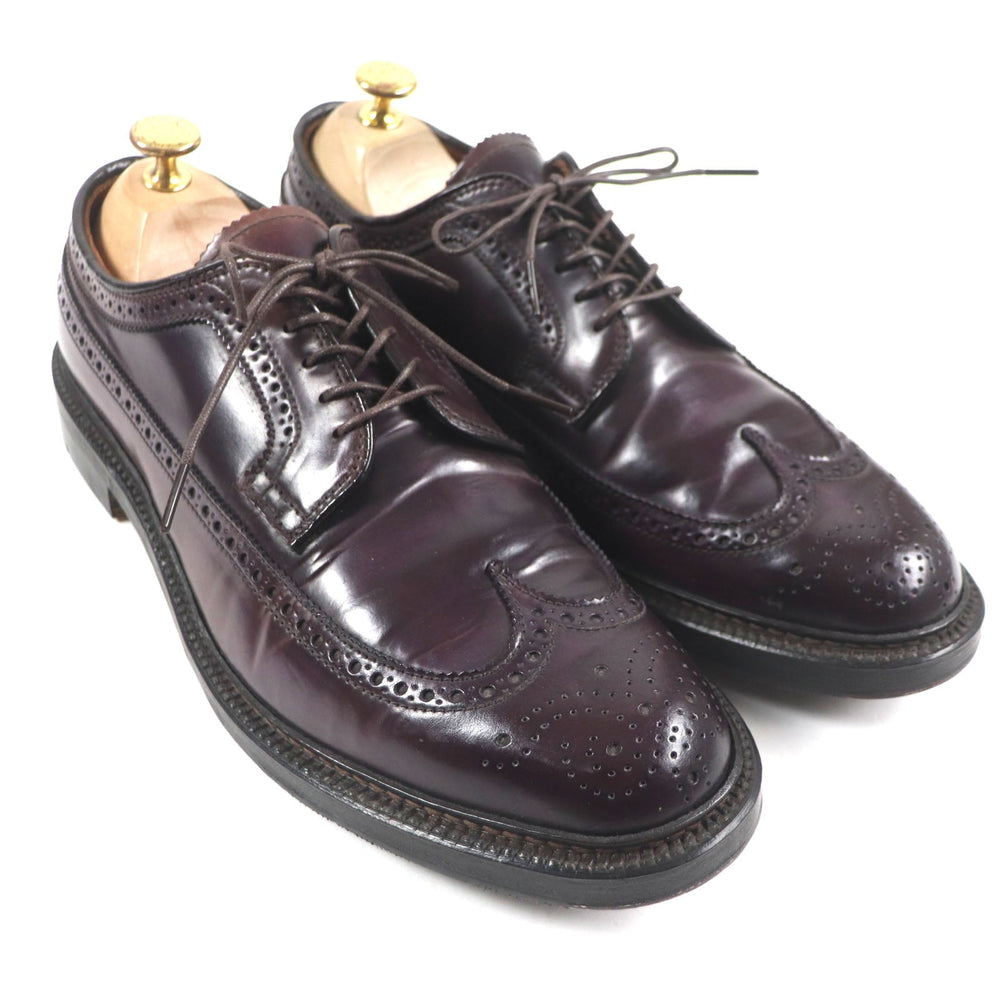 ALDEN Leather shoes 975 Cordovan Burgundy mens 8 1/2 Used Authentic
