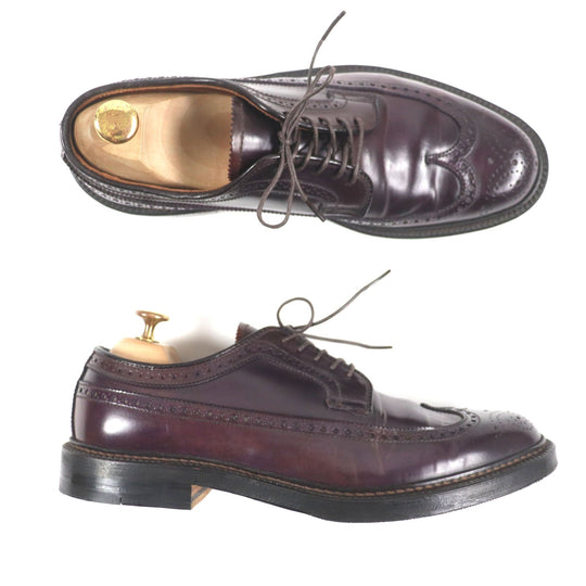 ALDEN Leather shoes 975 Cordovan Burgundy mens 8 1/2 Used Authentic