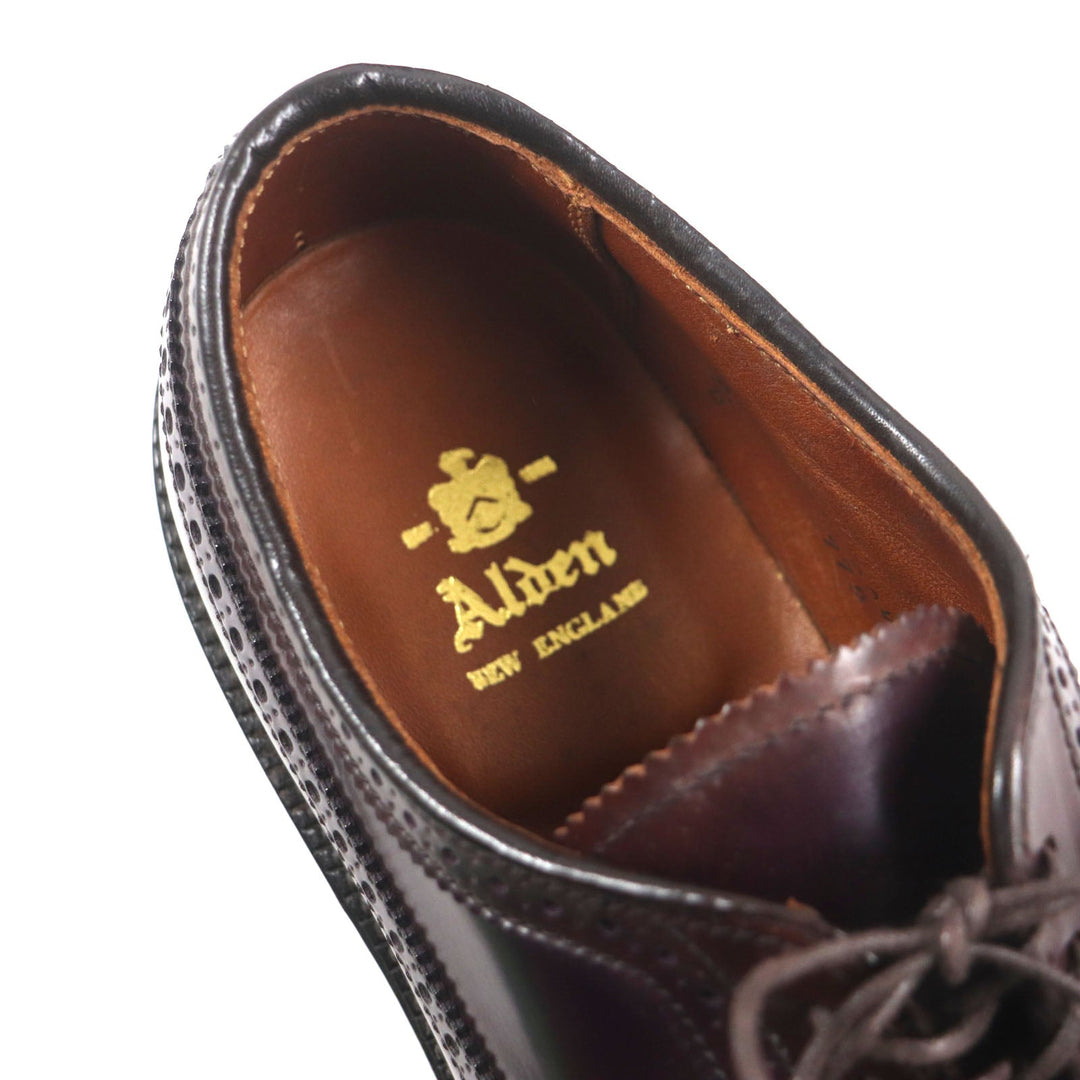 ALDEN Leather shoes 975 Cordovan Burgundy mens 8 1/2 Used Authentic