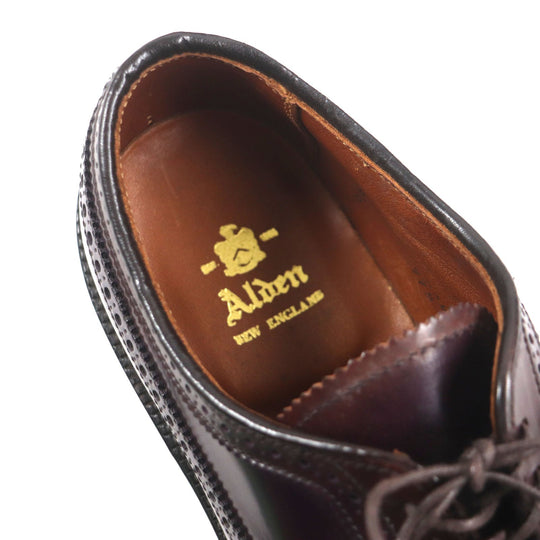 ALDEN Leather shoes 975 Cordovan Burgundy mens 8 1/2 Used Authentic
