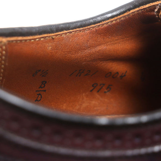 ALDEN Leather shoes 975 Cordovan Burgundy mens 8 1/2 Used Authentic