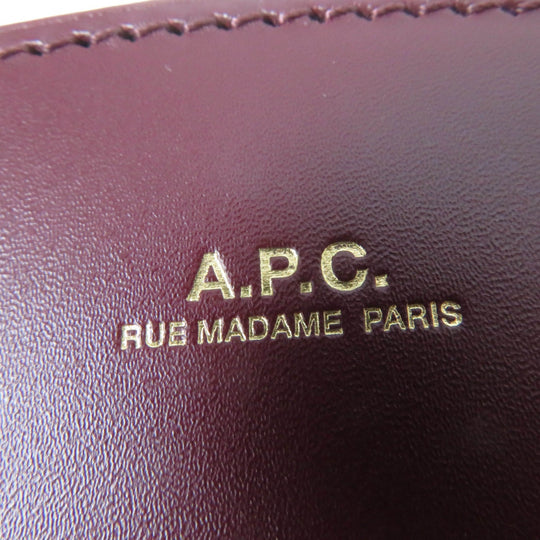 A.P.C. Shoulder Bag Main: Calfskin, Lining: Cotton Bordeaux Women Used Authentic