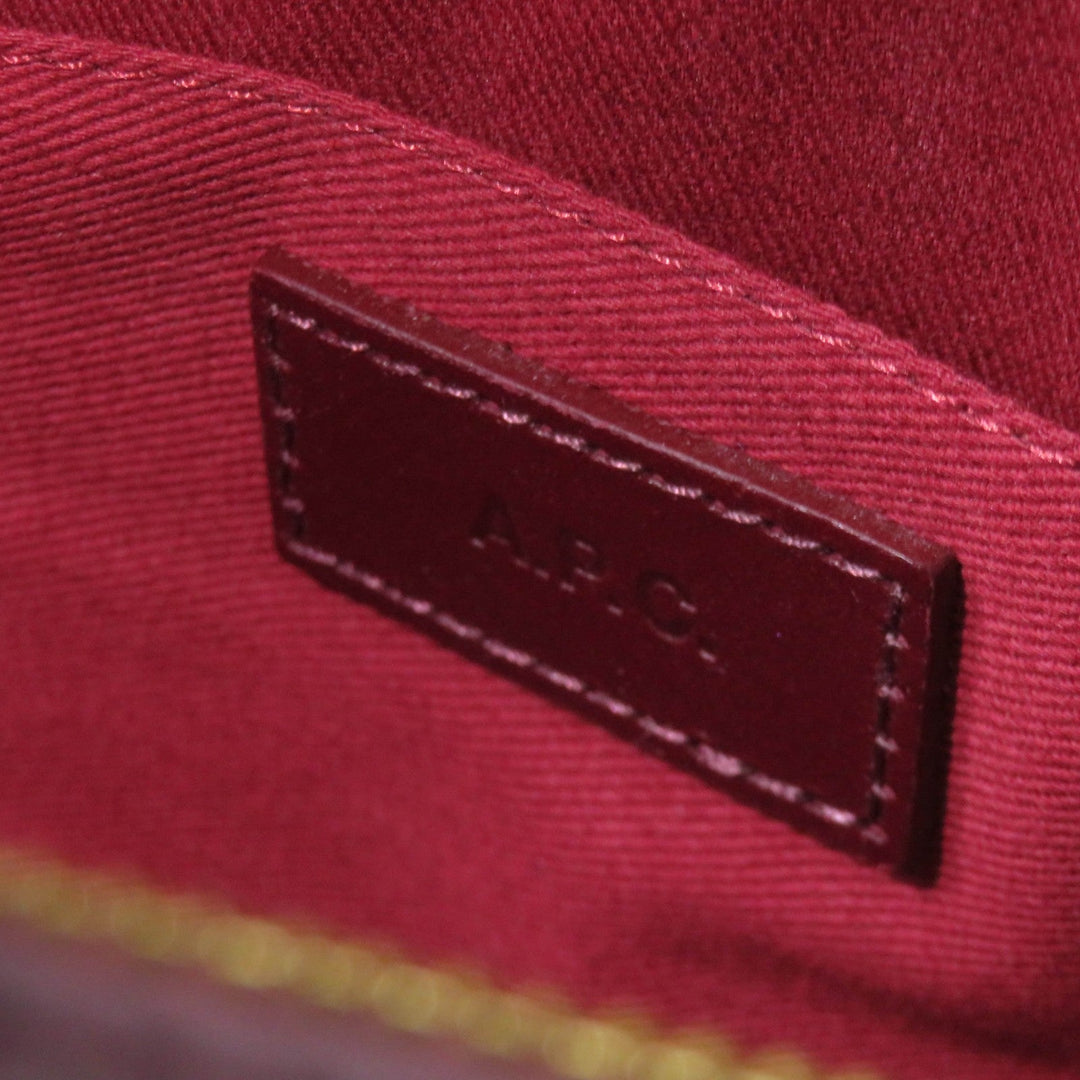 A.P.C. Shoulder Bag Main: Calfskin, Lining: Cotton Bordeaux Women Used Authentic