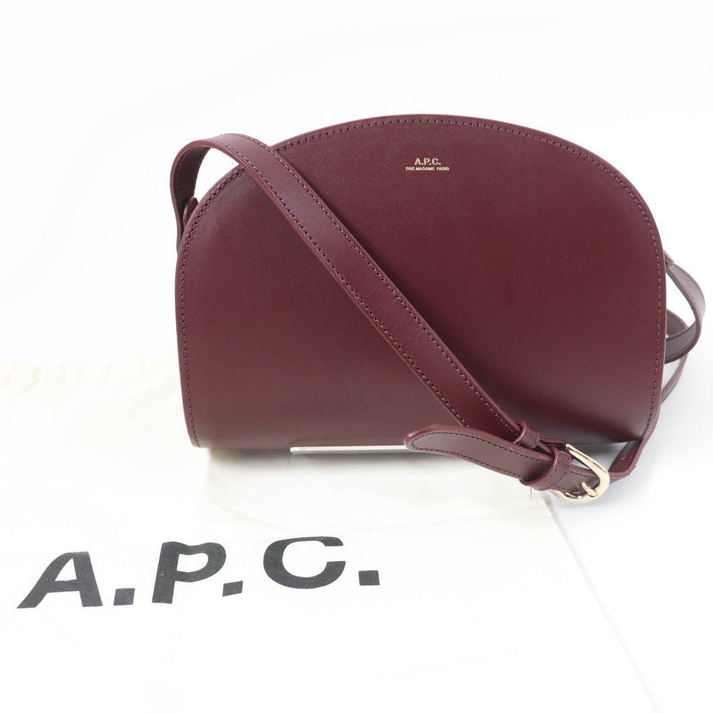 A.P.C. Shoulder Bag Main: Calfskin, Lining: Cotton Bordeaux Women Used Authentic