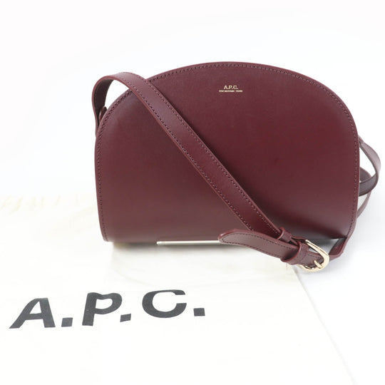 A.P.C. Shoulder Bag Main: Calfskin, Lining: Cotton Bordeaux Women Used Authentic
