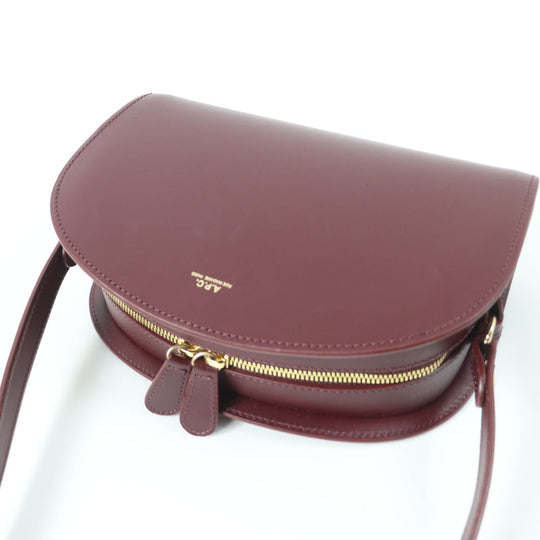 A.P.C. Shoulder Bag Main: Calfskin, Lining: Cotton Bordeaux Women Used Authentic