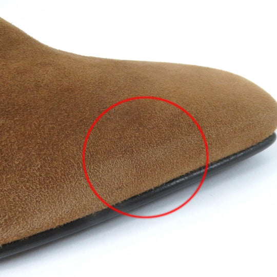 HERMES short boots Main: Suede leather Brown Oh Mage Women 36 Used Authentic
