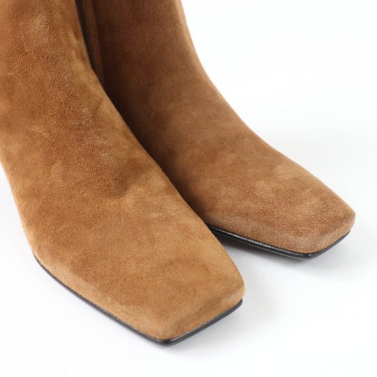 HERMES short boots Main: Suede leather Brown Oh Mage Women 36 Used Authentic