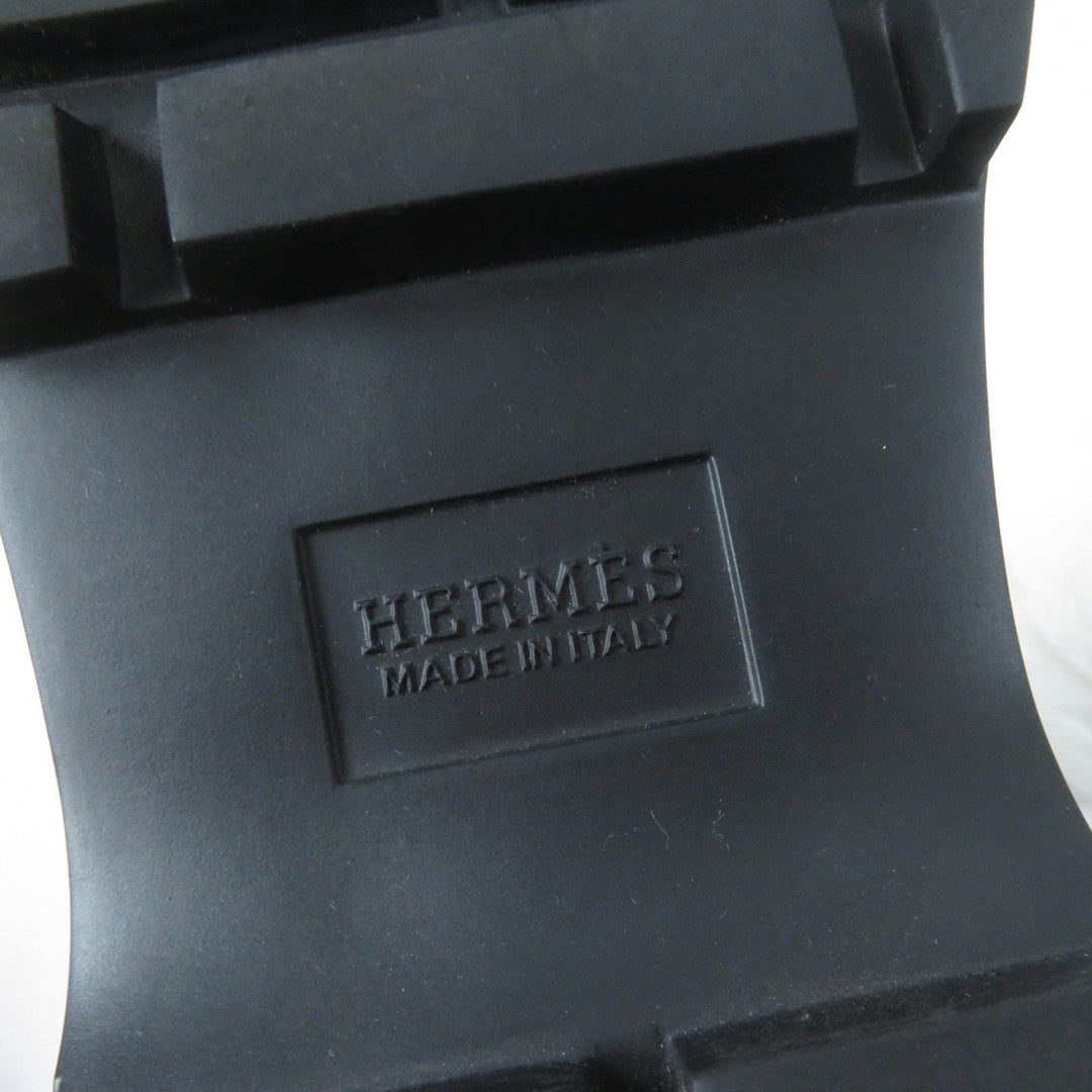 HERMES short boots Main: Nylon, Part: Leather black fresh Women 36 Used Authentic