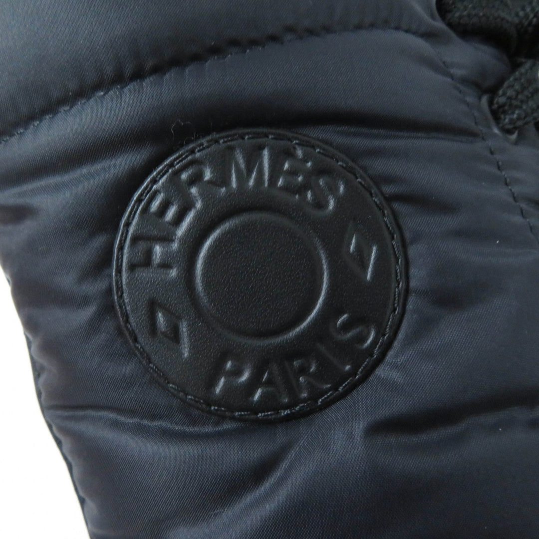 HERMES short boots Main: Nylon, Part: Leather black fresh Women 36 Used Authentic