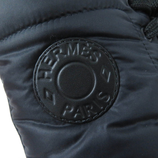 HERMES short boots Main: Nylon, Part: Leather black fresh Women 36 Used Authentic