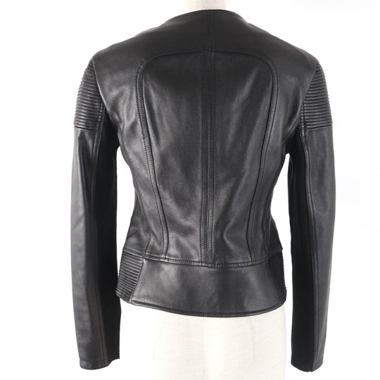 NEIL BARRETT Riders jacket Main: Lamb leather, Lining: 100% Cupra, Part: 98% Cotton, Part: 2% Elastane (Polyurethane) black Women XS Used Authentic