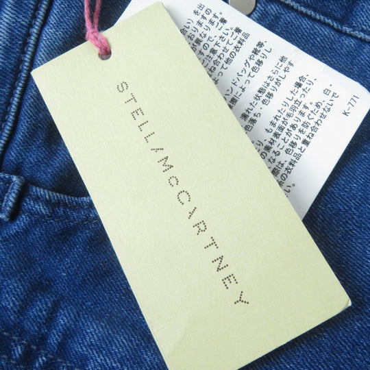 Stella McCartney Denim pants 372775SFH28 Main: 92% cotton, Main: 6% polyester, Main: 2% polyurethane, Part: synthetic leather Indigo Women 25 Used Authentic