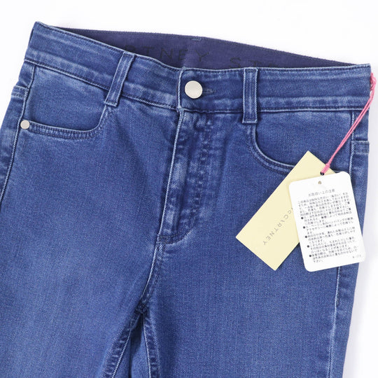 Stella McCartney Denim pants 372775SFH28 Main: 92% cotton, Main: 6% polyester, Main: 2% polyurethane, Part: synthetic leather Indigo Women 25 Used Authentic