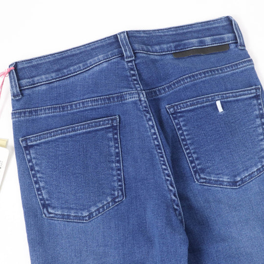 Stella McCartney Denim pants 372775SFH28 Main: 92% cotton, Main: 6% polyester, Main: 2% polyurethane, Part: synthetic leather Indigo Women 25 Used Authentic