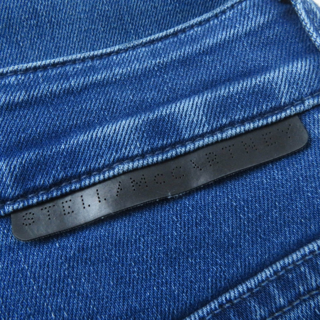 Stella McCartney Denim pants 372775SFH28 Main: 92% cotton, Main: 6% polyester, Main: 2% polyurethane, Part: synthetic leather Indigo Women 25 Used Authentic