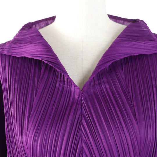 PLEATS PLEASE Cut PP23-JJ182 Main: 100% polyester purple Women 4 Used Authentic
