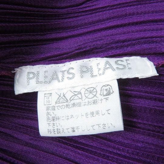 PLEATS PLEASE Cut PP23-JJ182 Main: 100% polyester purple Women 4 Used Authentic