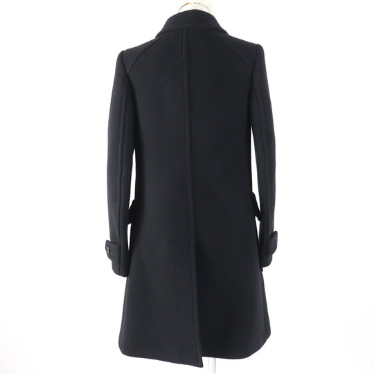 PRADA Stainless collar coat Main: 100% virgin wool, Lining: 100% cupra, Part: 100% polyester black Women 38 Used Authentic