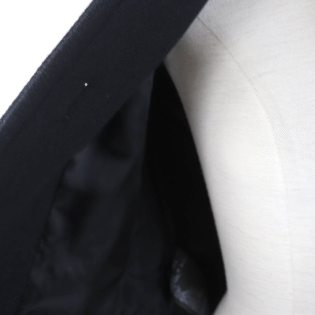 PRADA Stainless collar coat Main: 100% virgin wool, Lining: 100% cupra, Part: 100% polyester black Women 38 Used Authentic