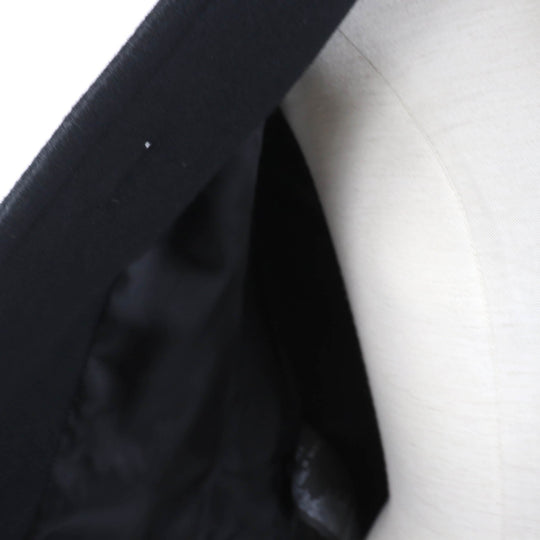 PRADA Stainless collar coat Main: 100% virgin wool, Lining: 100% cupra, Part: 100% polyester black Women 38 Used Authentic
