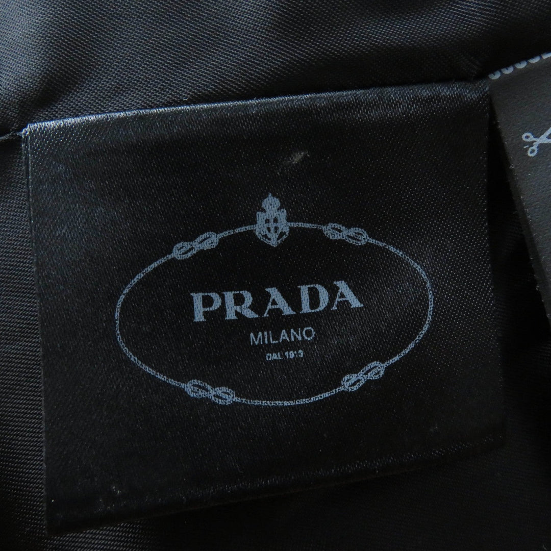 PRADA Stainless collar coat Main: 100% virgin wool, Lining: 100% cupra, Part: 100% polyester black Women 38 Used Authentic