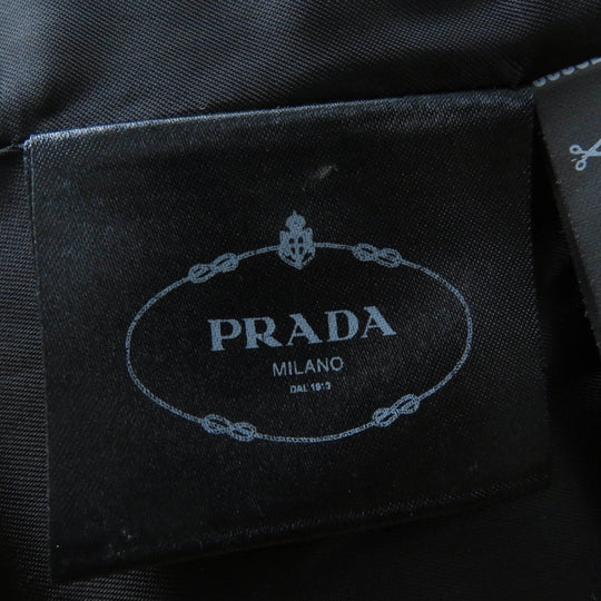 PRADA Stainless collar coat Main: 100% virgin wool, Lining: 100% cupra, Part: 100% polyester black Women 38 Used Authentic