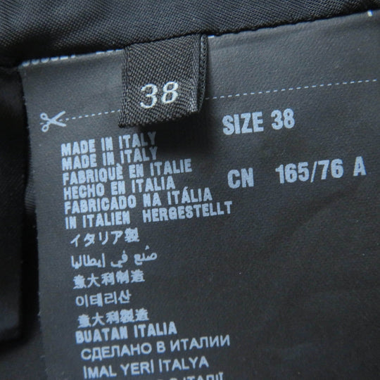 PRADA Stainless collar coat Main: 100% virgin wool, Lining: 100% cupra, Part: 100% polyester black Women 38 Used Authentic