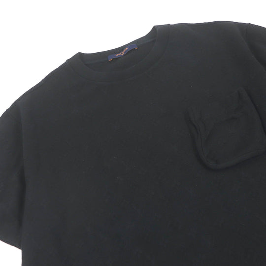 LOUIS VUITTON Short sleeve T-shirt Main: 100% cotton black mens XL Used Authentic